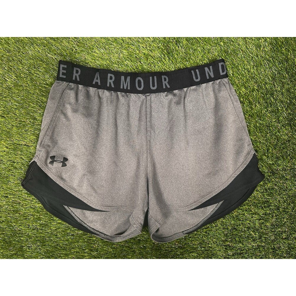 Under Armour HeatGear Gray Black Shorts, Size Small 🏃‍♀️